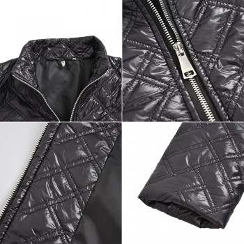 2020 New Women Parkas Jacket Fashion Solid Light Weight Warm Winter Zipper Up Jacket Coat Winter Parkas Solid Outwear JacketD30
